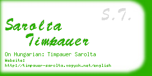 sarolta timpauer business card